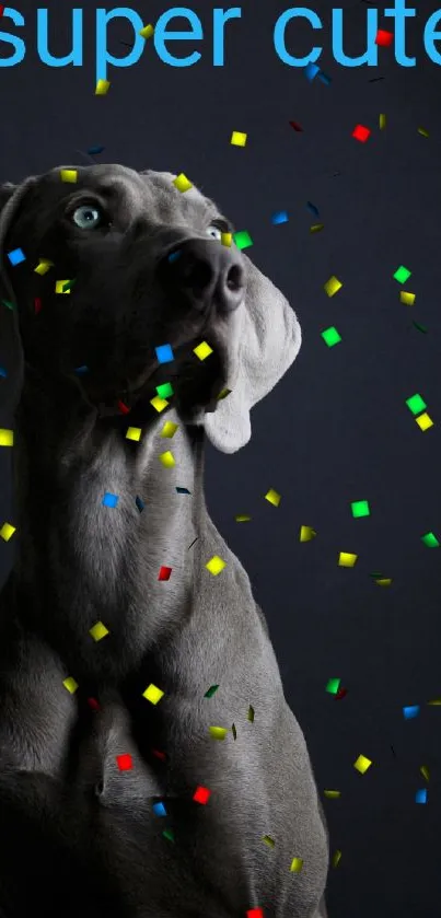 Charming dog with blue eyes on a dark background, stylish and minimalist.