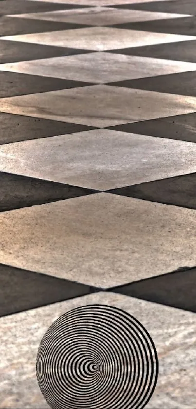 Checkered black and white phone wallpaper with stylish design.