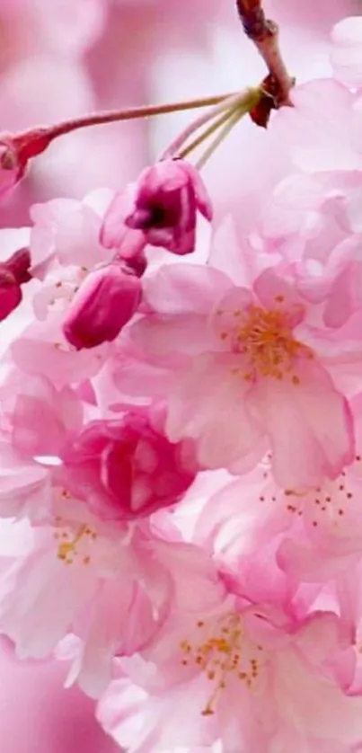 Pink Cherry Blossom Flowers Wallpaper