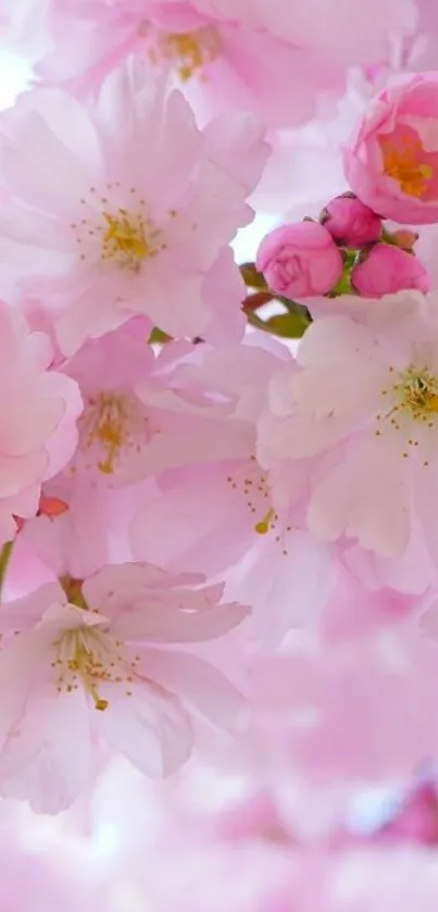 Beautiful cherry blossom wallpaper with pink flowers.