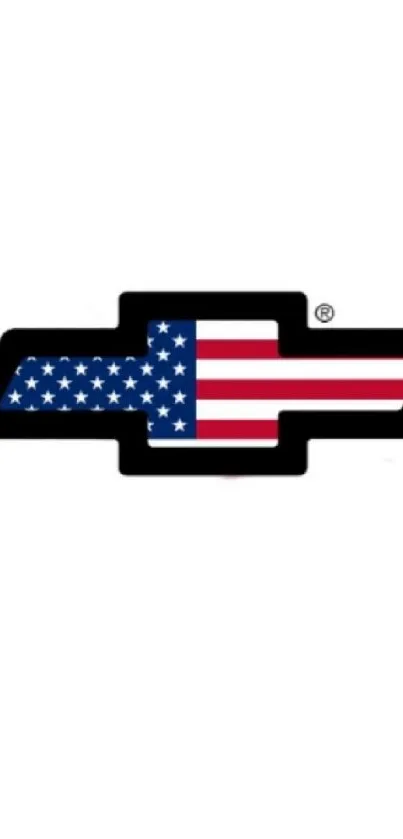 Chevrolet logo with American flag theme on white background.