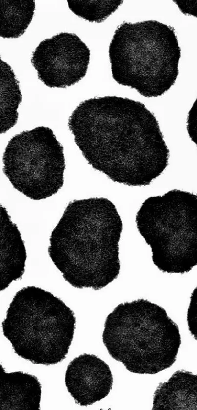 Black and white abstract dot pattern wallpaper.