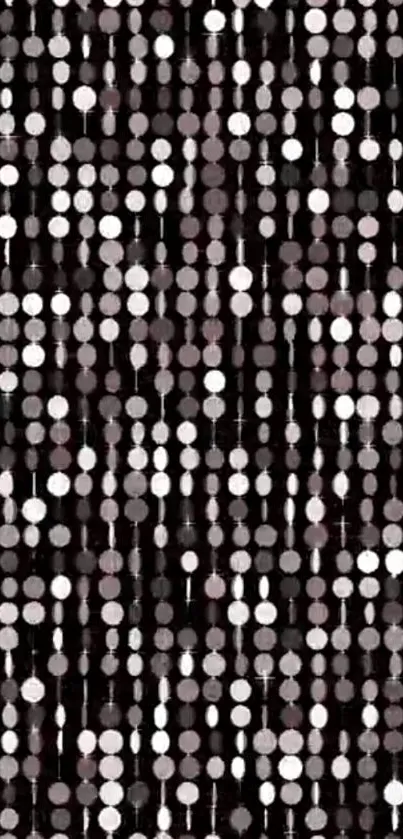 Black and white dotted pattern wallpaper for mobile screen.