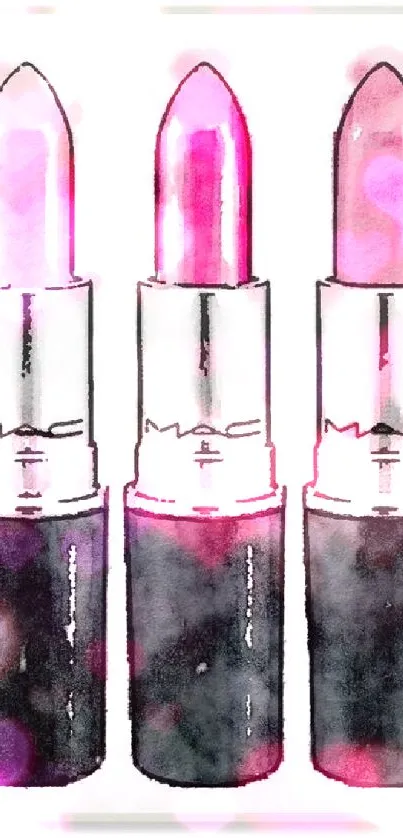 Stylish pink lipstick art on a minimalistic wallpaper.