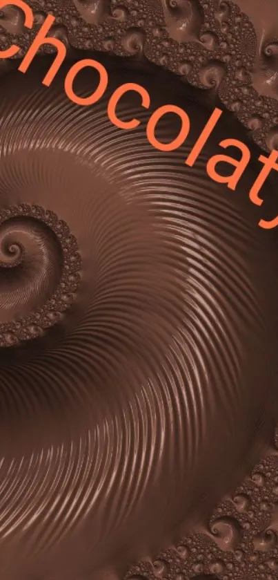 Chocolate swirl pattern mobile wallpaper with elegant design.