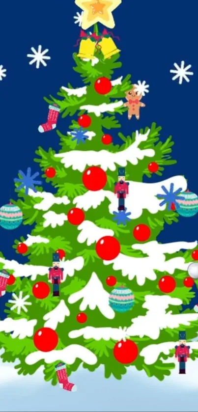 Christmas Decoration Red Christmas Tree Live Wallpaper