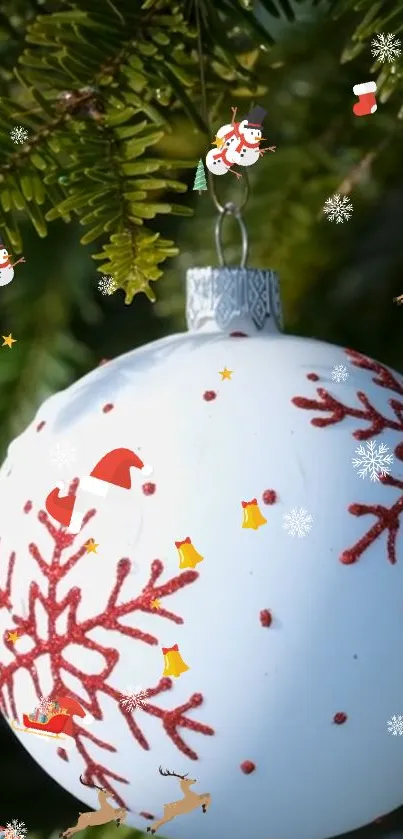 Christmas Ornament Light Branch Live Wallpaper