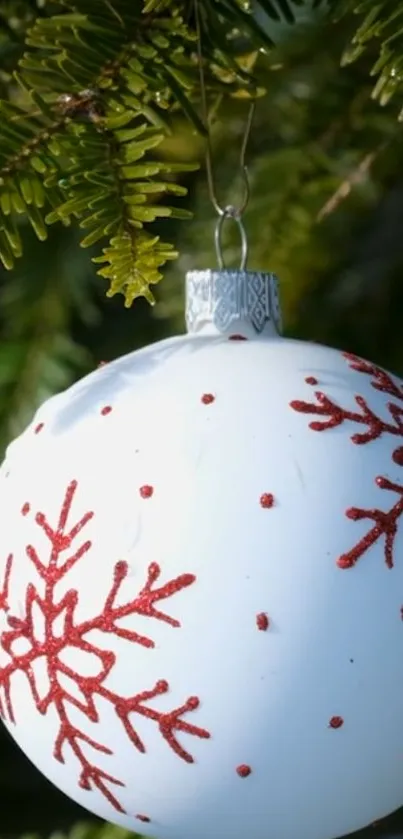 Christmas Ornament White Christmas Tree Live Wallpaper