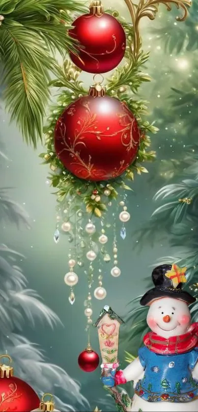 Christmas Tree Christmas Ornament Green Live Wallpaper