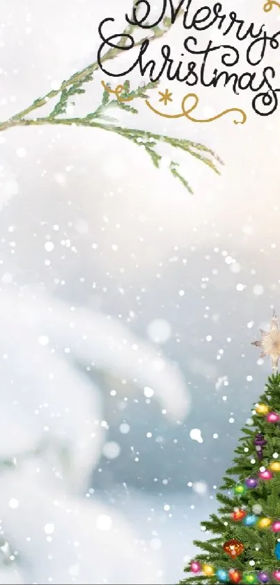 Christmas Tree People In Nature Branch Live Wallpaper