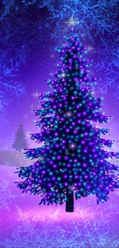 Christmas Tree Snow Plant Live Wallpaper