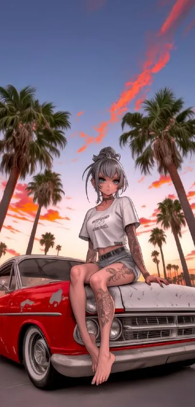 Classic Car Car Door Anime Live Wallpaper