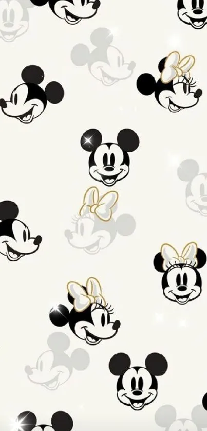 Classic cartoon characters in a playful wallpaper.