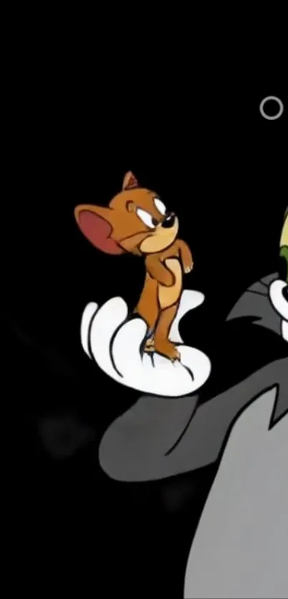 Cartoon characters from a classic animated series on a black background.