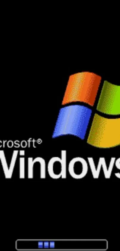 Classic Windows logo on black background wallpaper.