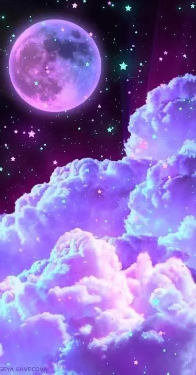 Cloud Sky Pink Live Wallpaper