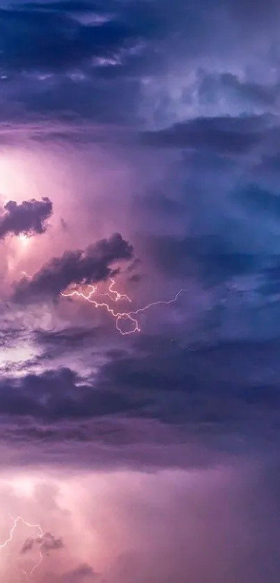 Cloud Sky Purple Live Wallpaper