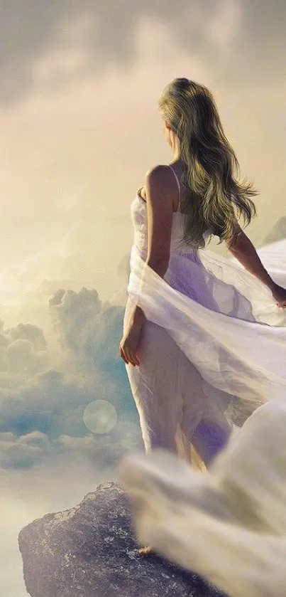 Cloud Sky Wedding Dress Live Wallpaper