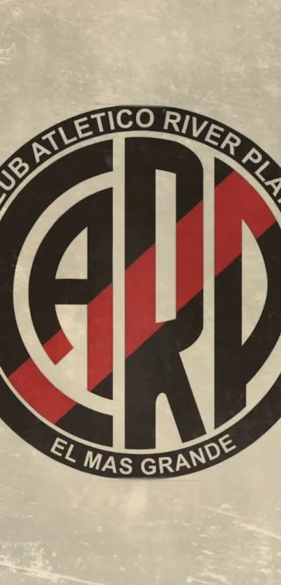 Vintage River Plate logo on beige background wallpaper.