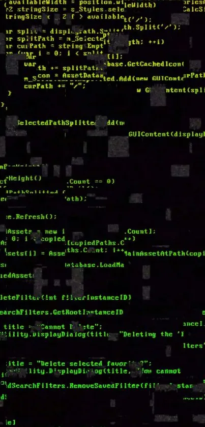Abstract code matrix wallpaper with vibrant colors
