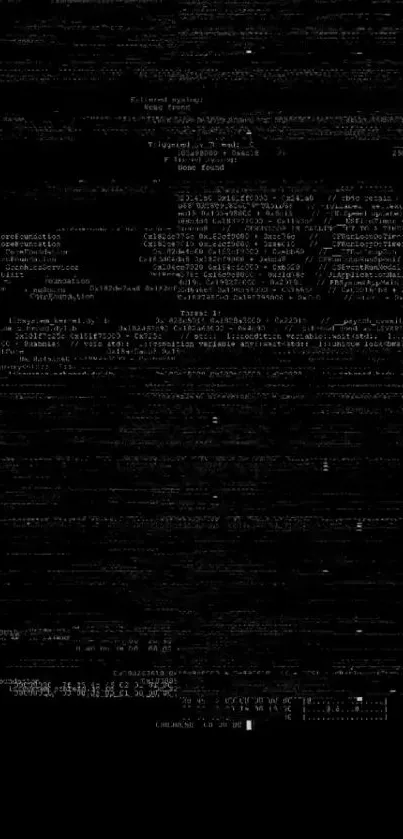 Dark themed wallpaper with intricate code patterns, ideal for tech lovers.