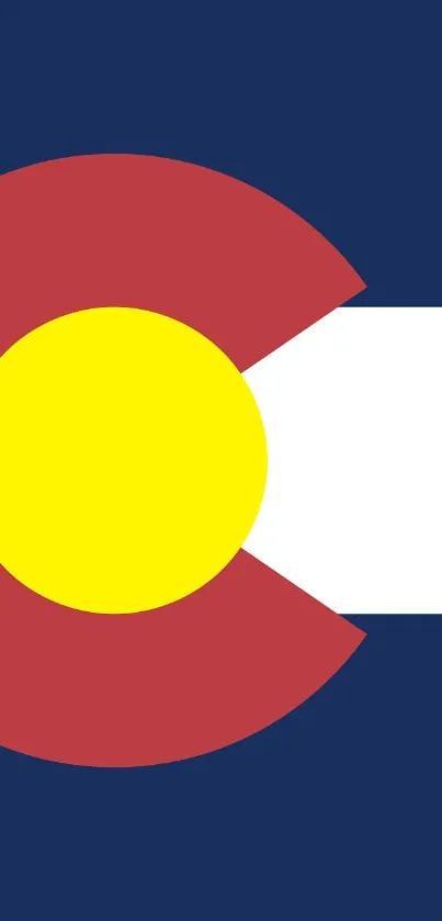 Colorado flag design with bold colors for mobile wallpaper.