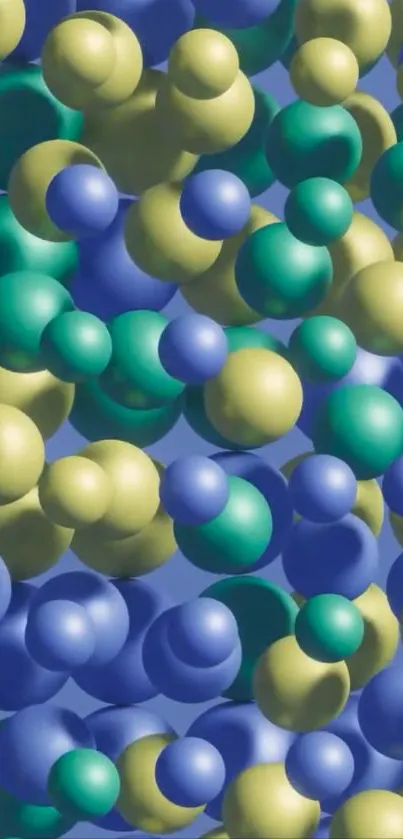 3D colorful spheres wallpaper design