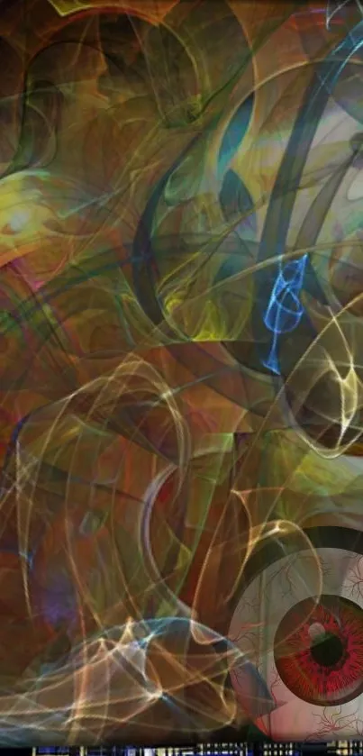 Vibrant abstract art with dynamic colors and patterns.