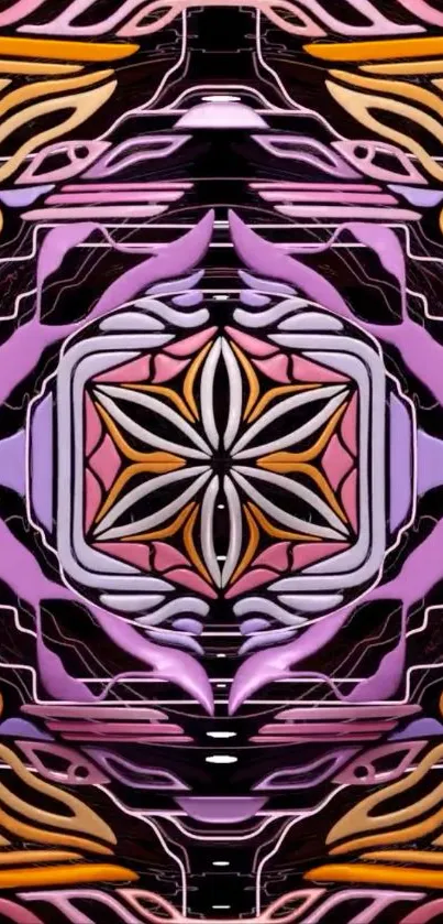Abstract geometric wallpaper with vibrant colors.