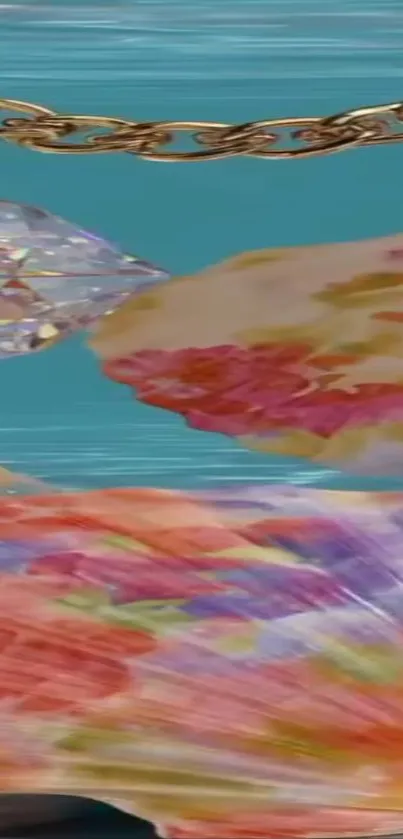 Vibrant abstract mobile wallpaper with colorful patterns.