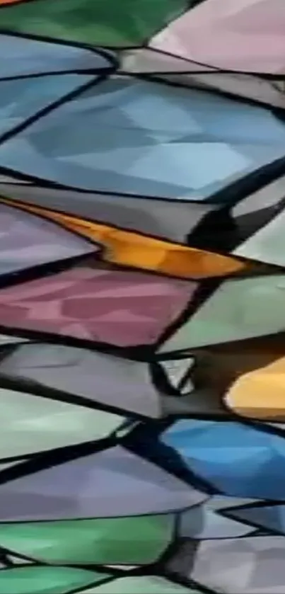 Colorful abstract art wallpaper with geometric shapes