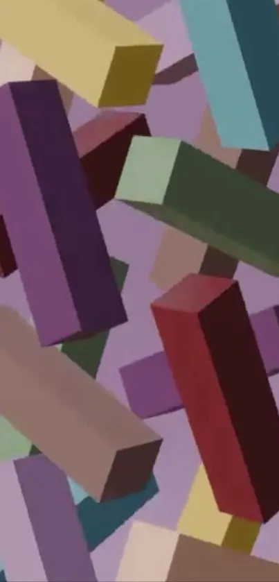 Vibrant abstract blocks on a mobile wallpaper.