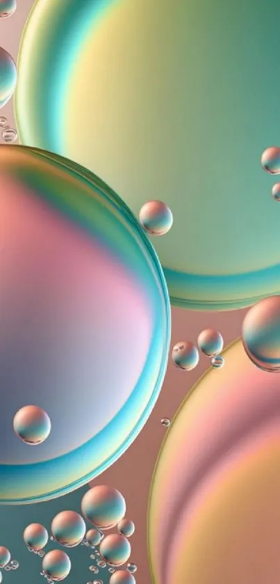 Colorful abstract bubbles in vibrant hues for mobile wallpaper.