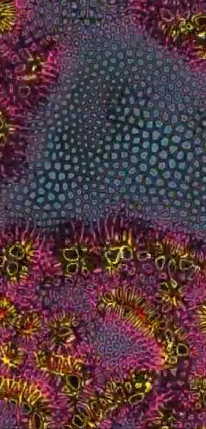 Vibrant abstract coral pattern wallpaper.