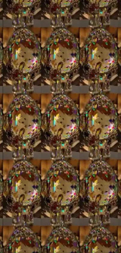Vibrant abstract egg pattern wallpaper.