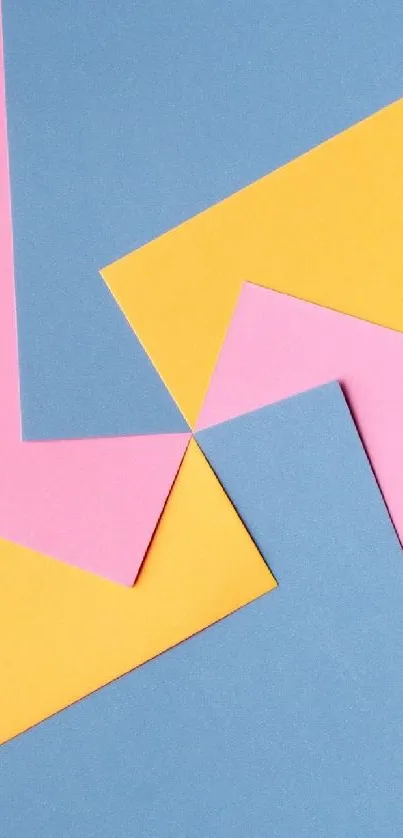 Colorful abstract geometric wallpaper with interlocking shapes.