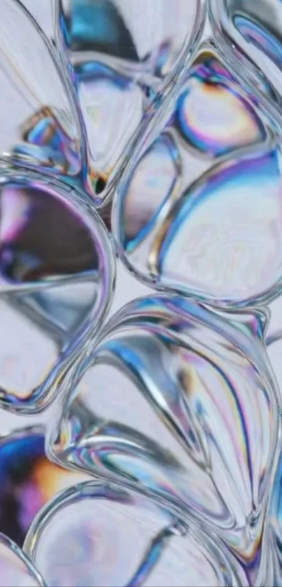 Colorful abstract glass pattern wallpaper