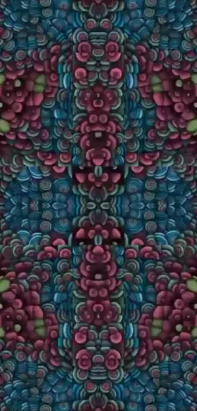 Colorful abstract kaleidoscope pattern wallpaper.