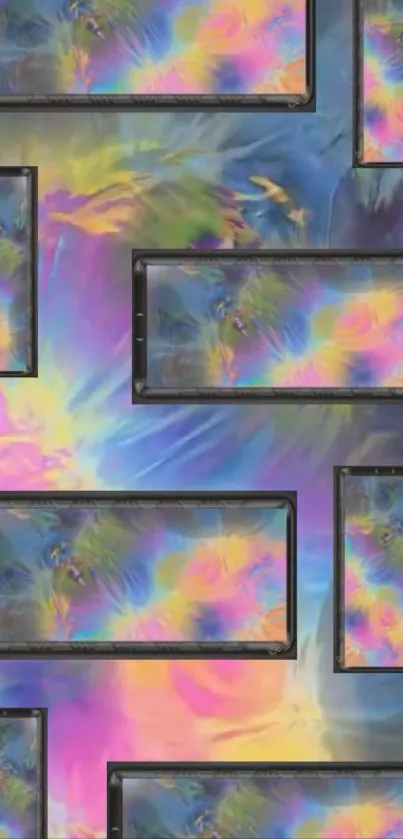 Colorful abstract phone wallpaper with vibrant hues.