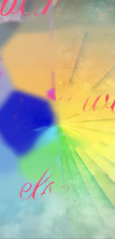 Colorful abstract mobile wallpaper with bright hues and artistic design.