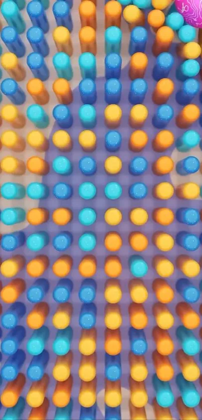 Colorful abstract mobile wallpaper with vibrant spheres.