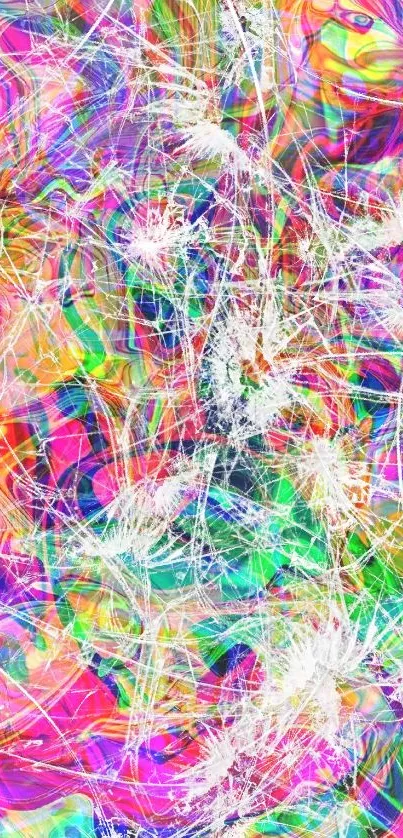 Vibrant and colorful abstract wallpaper design.