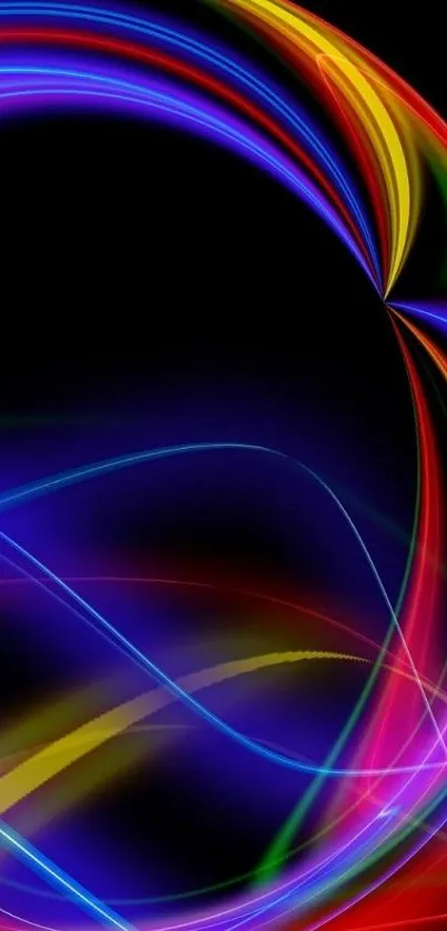 Colorful abstract swirling wallpaper for mobile devices.