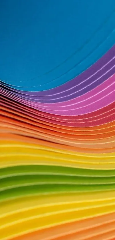 Colorful abstract paper wave design wallpaper.