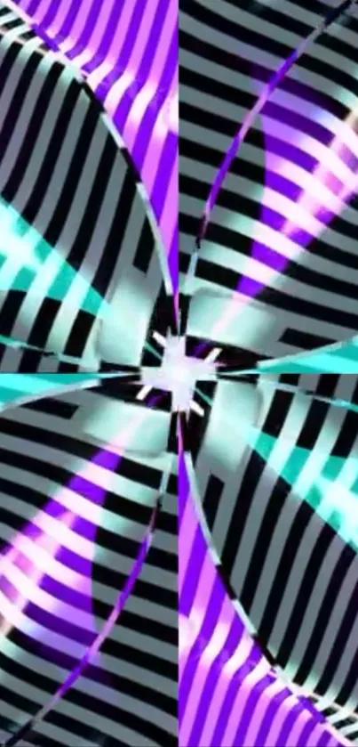 Colorful abstract pattern with vivid stripes and dynamic design.