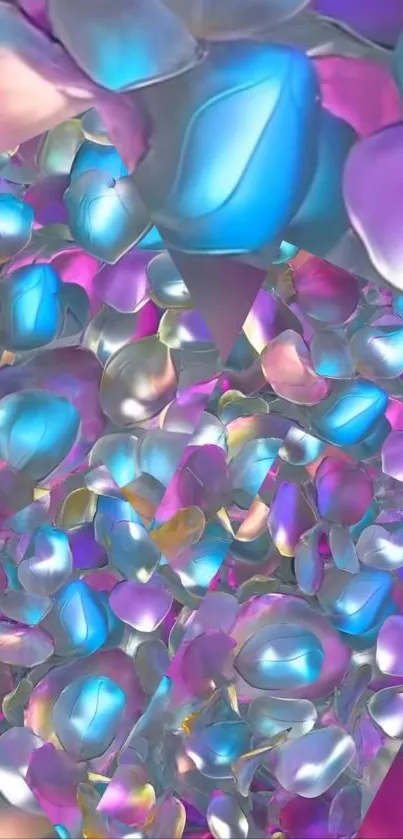 Colorful abstract petals in vibrant hues.