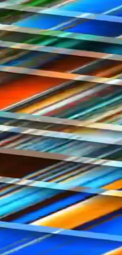 Colorful abstract wallpaper with diagonal stripes.