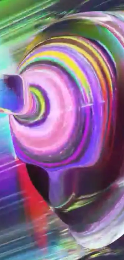 Colorful abstract swirl with dynamic gradients.