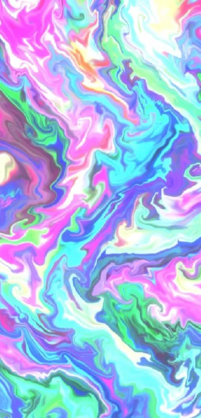 Colorful swirled abstract mobile wallpaper in vibrant shades.