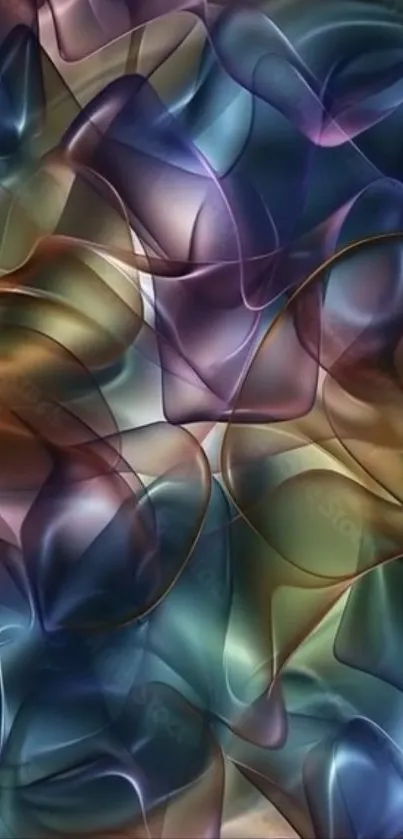 Abstract colorful wave design for mobile wallpaper.